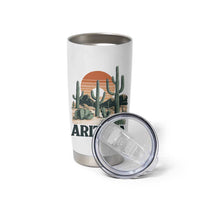 Arizona Desert Sunset Tumbler Cup Vintage Cactus Grand Canyon State Gift - Wonder Print Shop