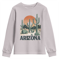 Arizona Desert Sunset Youth Sweatshirt Vintage Cactus Grand Canyon State Gift - Wonder Print Shop