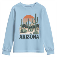 Arizona Desert Sunset Youth Sweatshirt Vintage Cactus Grand Canyon State Gift - Wonder Print Shop