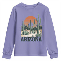 Arizona Desert Sunset Youth Sweatshirt Vintage Cactus Grand Canyon State Gift - Wonder Print Shop