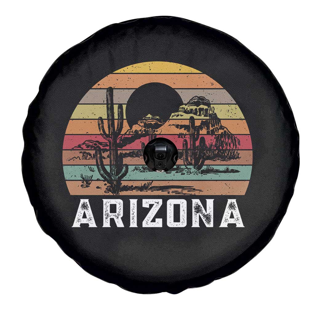Arizona Spare Tire Cover Retro Desert Landscape Cactus Lover Gift - Wonder Print Shop