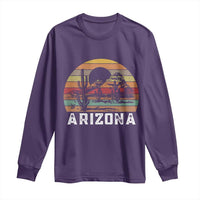Arizona Long Sleeve Shirt Retro Desert Landscape Cactus Lover Gift - Wonder Print Shop