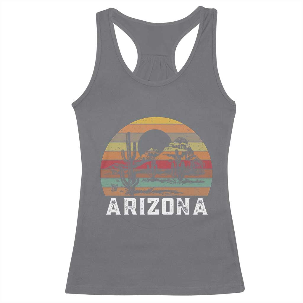 Arizona Racerback Tank Top Retro Desert Landscape Cactus Lover Gift - Wonder Print Shop