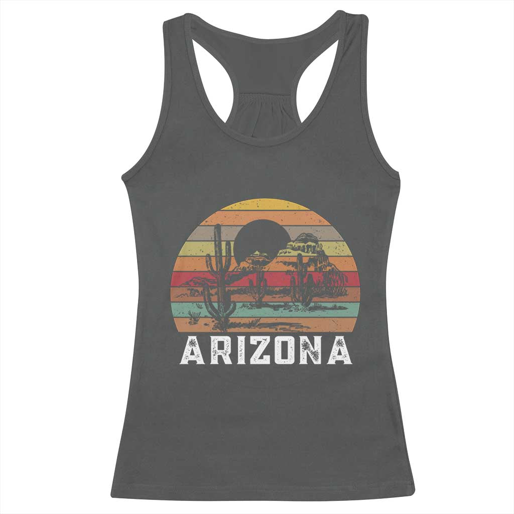 Arizona Racerback Tank Top Retro Desert Landscape Cactus Lover Gift - Wonder Print Shop