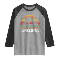 Arizona Raglan Shirt Retro Desert Landscape Cactus Lover Gift - Wonder Print Shop