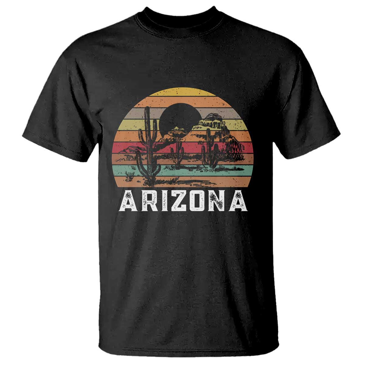 Arizona T Shirt Retro Desert Landscape Cactus Lover Gift - Wonder Print Shop