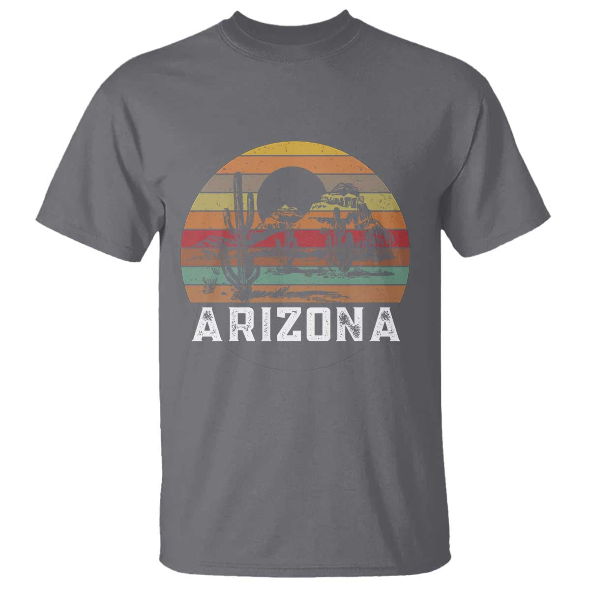 Arizona T Shirt Retro Desert Landscape Cactus Lover Gift - Wonder Print Shop