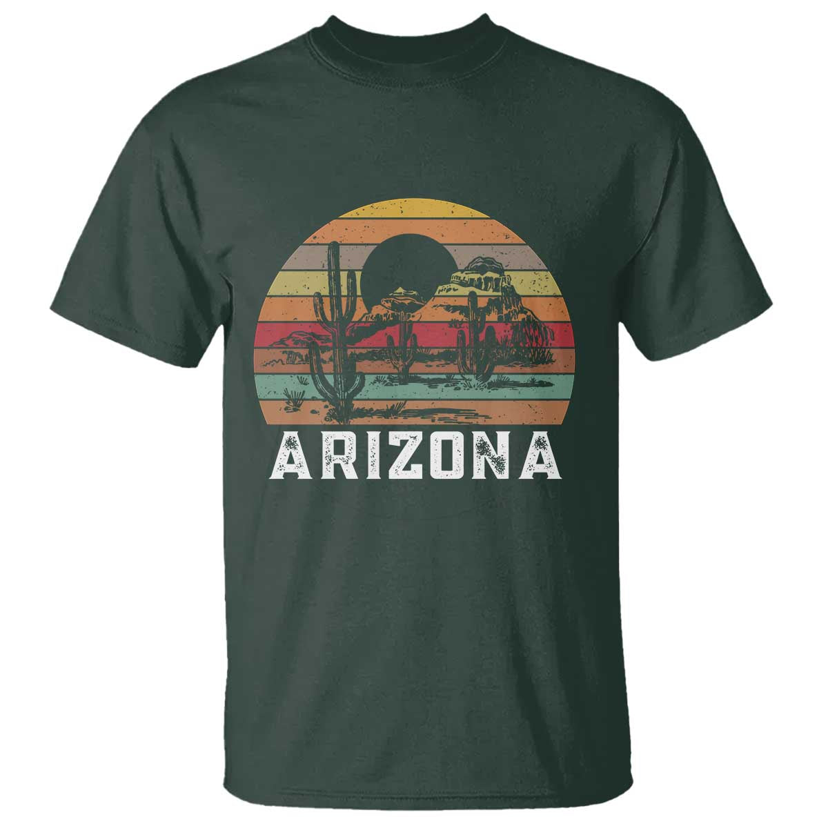 Arizona T Shirt Retro Desert Landscape Cactus Lover Gift - Wonder Print Shop