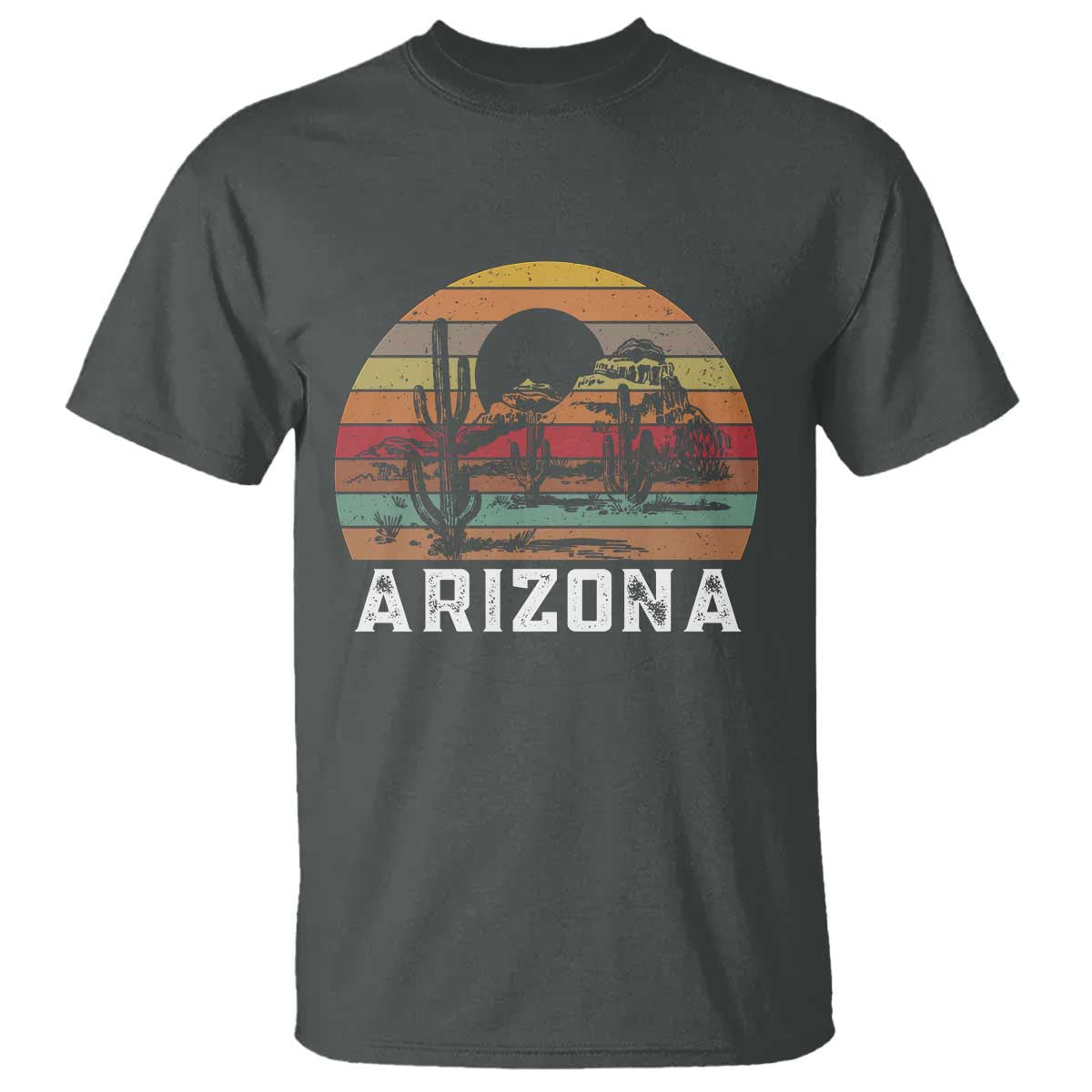 Arizona T Shirt Retro Desert Landscape Cactus Lover Gift - Wonder Print Shop