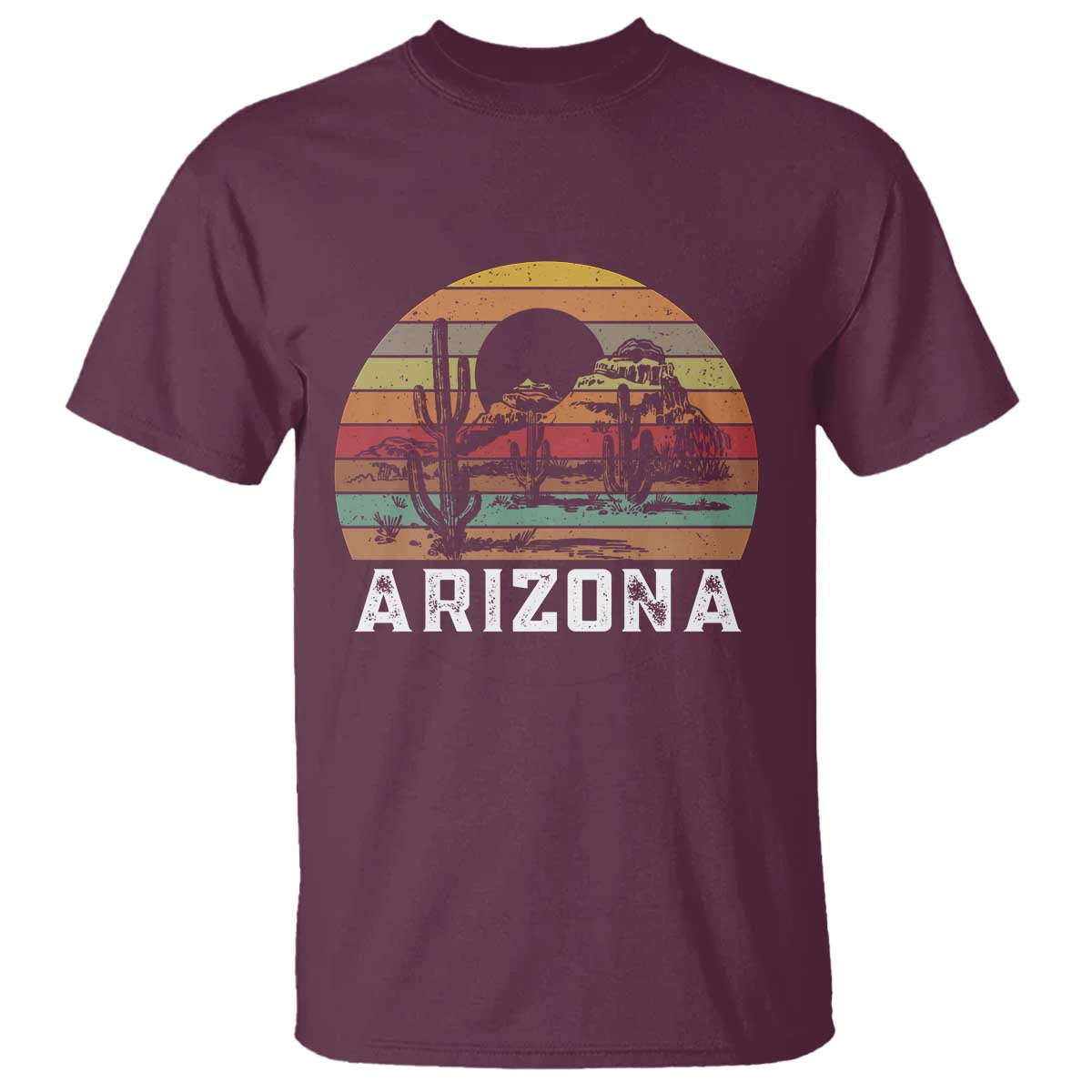 Arizona T Shirt Retro Desert Landscape Cactus Lover Gift - Wonder Print Shop