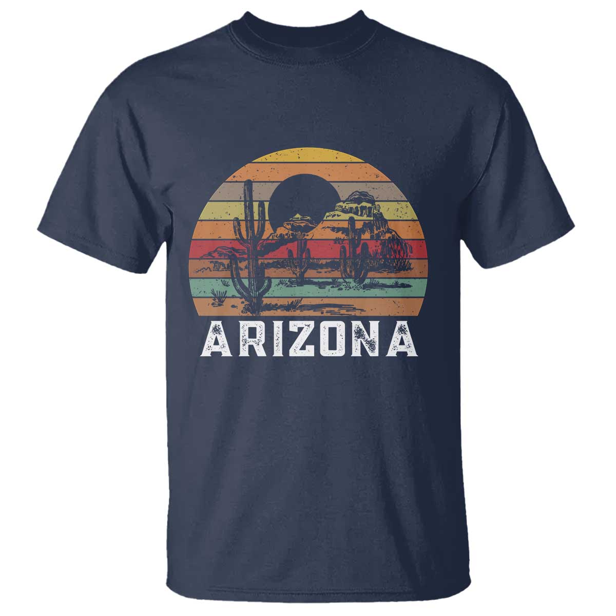 Arizona T Shirt Retro Desert Landscape Cactus Lover Gift - Wonder Print Shop