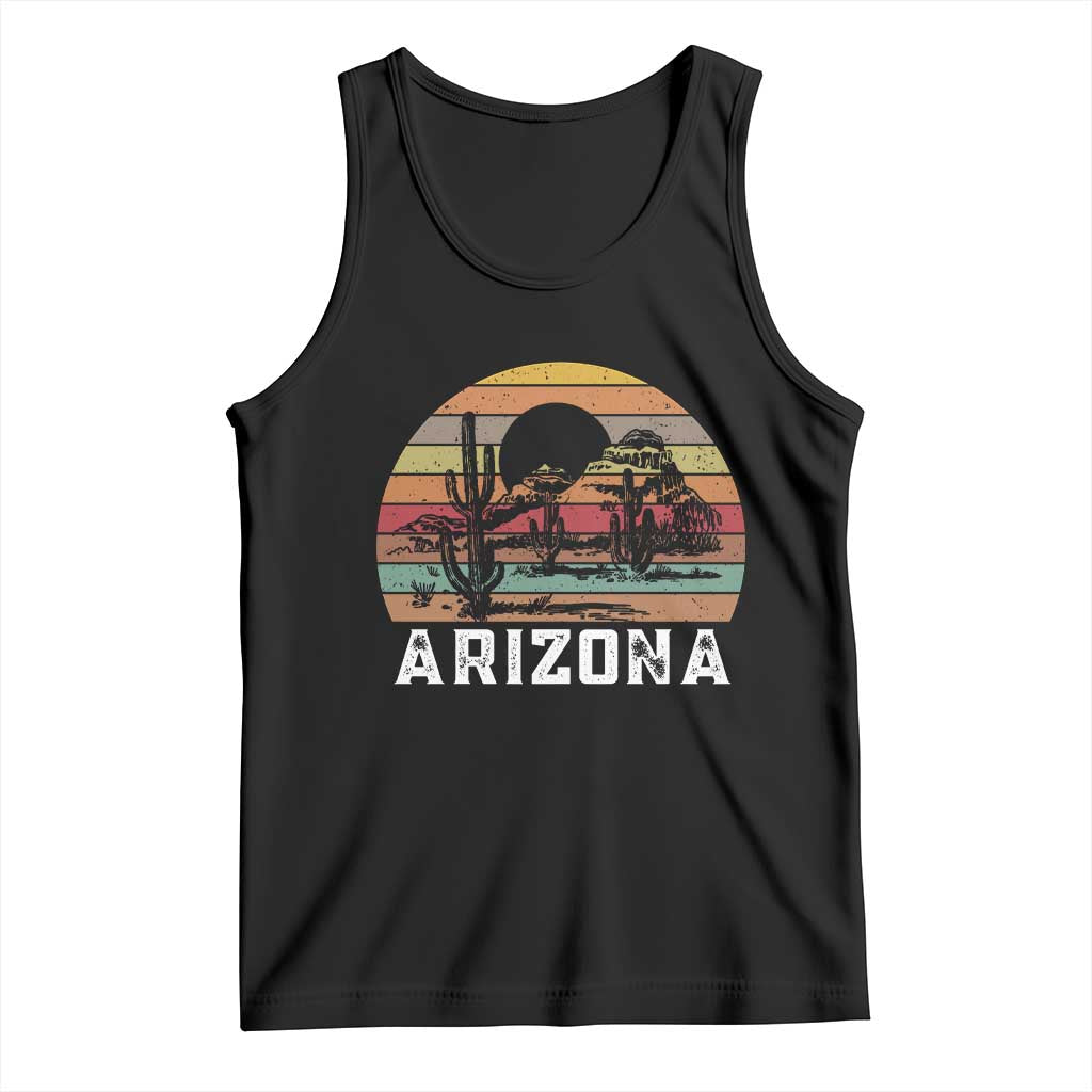 Arizona Tank Top Retro Desert Landscape Cactus Lover Gift - Wonder Print Shop