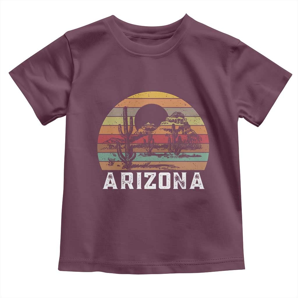 Arizona Toddler T Shirt Retro Desert Landscape Cactus Lover Gift - Wonder Print Shop