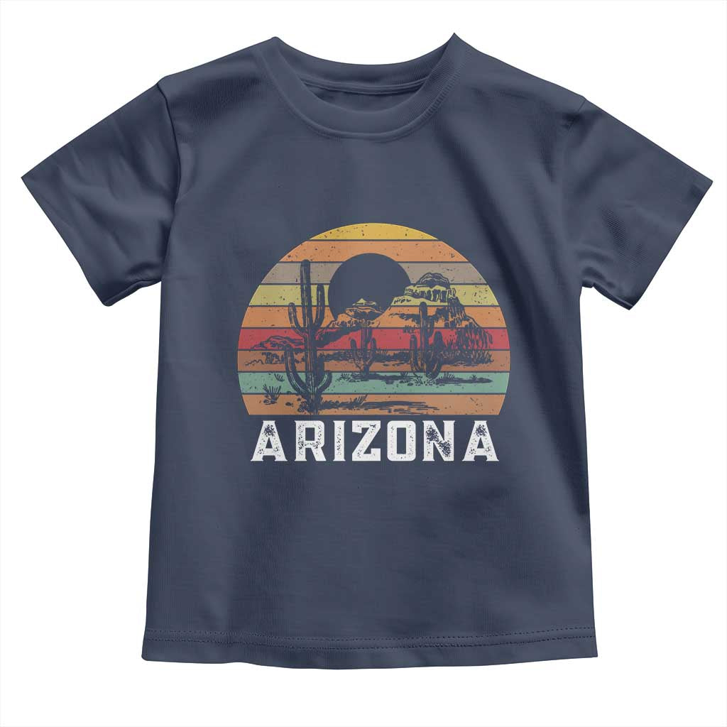 Arizona Toddler T Shirt Retro Desert Landscape Cactus Lover Gift - Wonder Print Shop