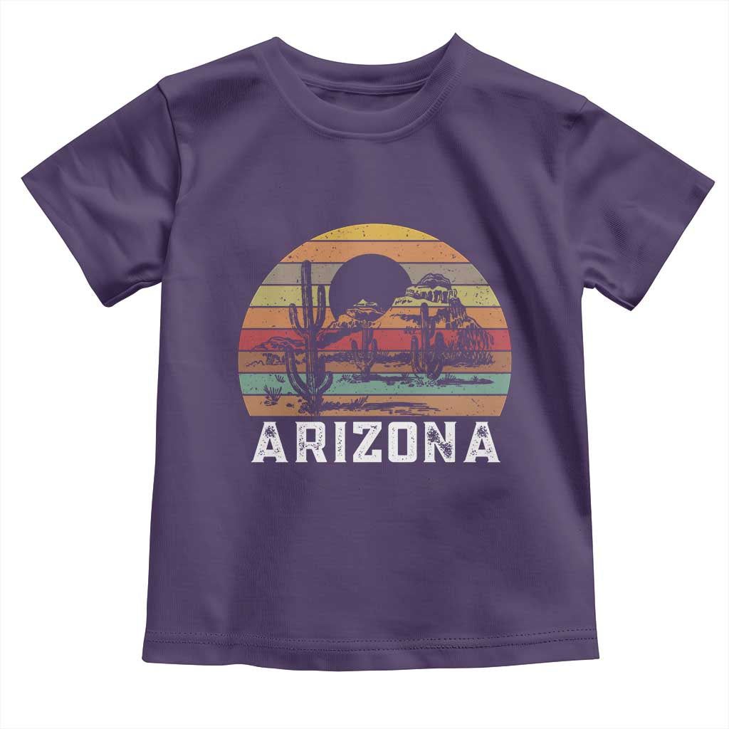 Arizona Toddler T Shirt Retro Desert Landscape Cactus Lover Gift - Wonder Print Shop
