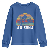 Arizona Youth Sweatshirt Retro Desert Landscape Cactus Lover Gift - Wonder Print Shop