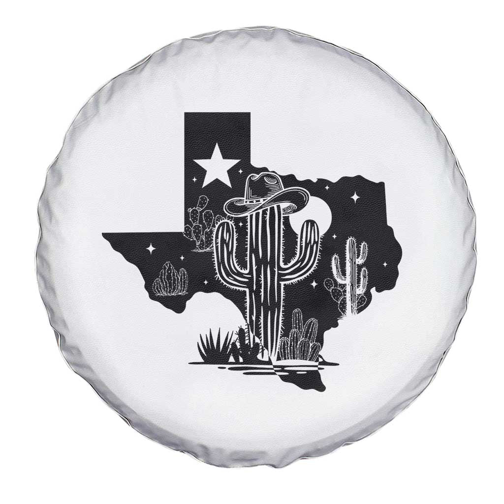 Western Pride Gift Spare Tire Cover Cactus Texas Map With Cowboy Hat - Wonder Print Shop