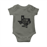 Western Pride Gift Baby Onesie Cactus Texas Map With Cowboy Hat - Wonder Print Shop