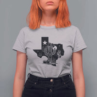 Western Pride Gift T Shirt For Women Cactus Texas Map With Cowboy Hat - Wonder Print Shop