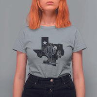 Western Pride Gift T Shirt For Women Cactus Texas Map With Cowboy Hat - Wonder Print Shop