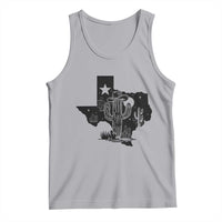 Western Pride Gift Tank Top Cactus Texas Map With Cowboy Hat - Wonder Print Shop