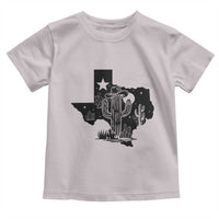 Western Pride Gift Toddler T Shirt Cactus Texas Map With Cowboy Hat - Wonder Print Shop