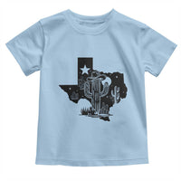 Western Pride Gift Toddler T Shirt Cactus Texas Map With Cowboy Hat - Wonder Print Shop