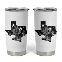 Western Pride Gift Tumbler Cup Cactus Texas Map With Cowboy Hat - Wonder Print Shop