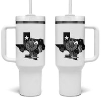 Western Pride Gift Tumbler With Handle Cactus Texas Map With Cowboy Hat - Wonder Print Shop