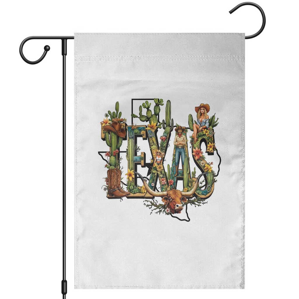 Texas Cowboy And Cowgirl Garden Flag Vintage Cactus Gift Idea - Wonder Print Shop