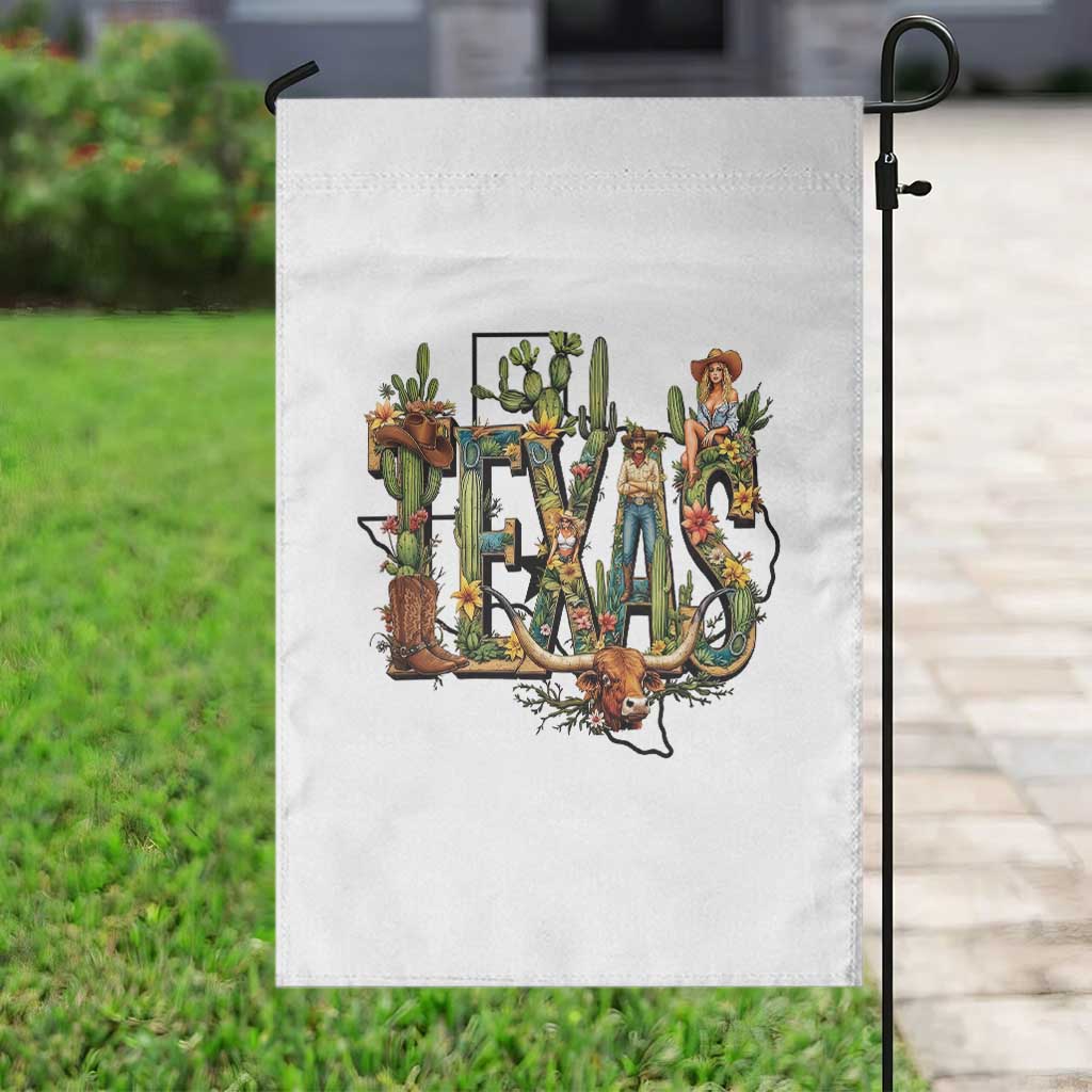 Texas Cowboy And Cowgirl Garden Flag Vintage Cactus Gift Idea - Wonder Print Shop