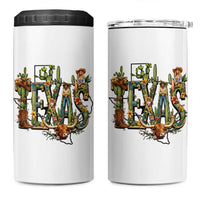 Texas Cowboy And Cowgirl 4 in 1 Can Cooler Tumbler Vintage Cactus Gift Idea - Wonder Print Shop