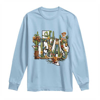 Texas Cowboy And Cowgirl Long Sleeve Shirt Vintage Cactus Gift Idea - Wonder Print Shop