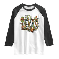 Texas Cowboy And Cowgirl Raglan Shirt Vintage Cactus Gift Idea - Wonder Print Shop