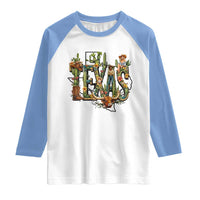 Texas Cowboy And Cowgirl Raglan Shirt Vintage Cactus Gift Idea - Wonder Print Shop