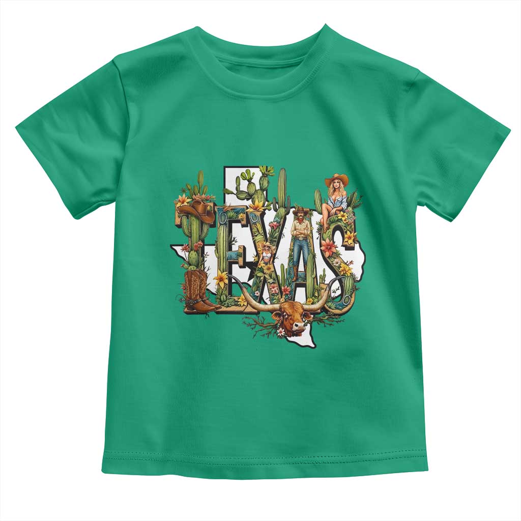 Texas Cowboy And Cowgirl Toddler T Shirt Vintage Cactus Gift Idea - Wonder Print Shop