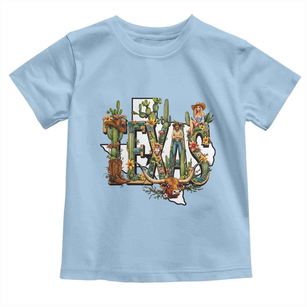 Texas Cowboy And Cowgirl Toddler T Shirt Vintage Cactus Gift Idea - Wonder Print Shop