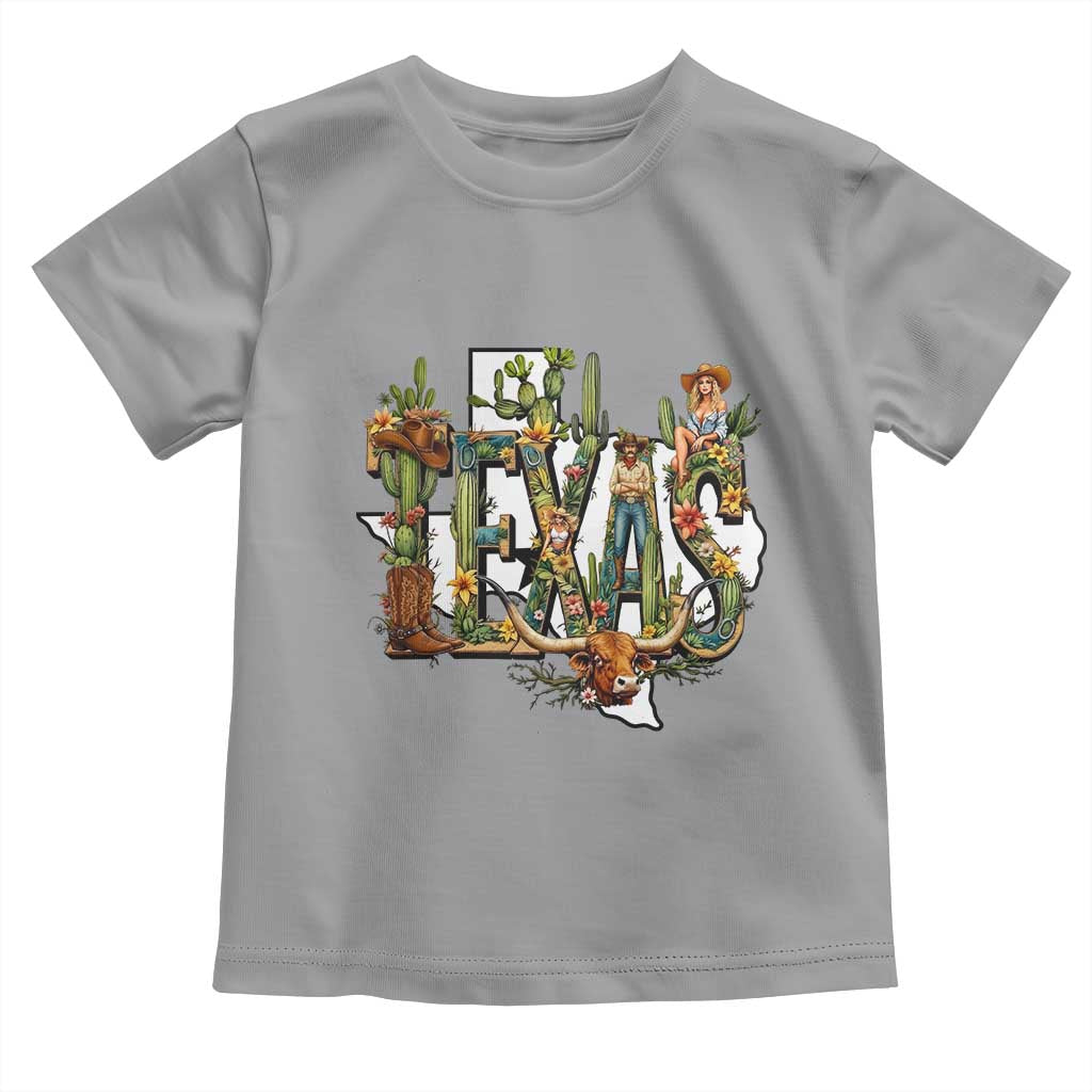 Texas Cowboy And Cowgirl Toddler T Shirt Vintage Cactus Gift Idea - Wonder Print Shop