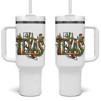 Texas Cowboy And Cowgirl Tumbler With Handle Vintage Cactus Gift Idea - Wonder Print Shop