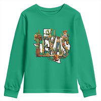 Texas Cowboy And Cowgirl Youth Sweatshirt Vintage Cactus Gift Idea - Wonder Print Shop