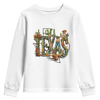 Texas Cowboy And Cowgirl Youth Sweatshirt Vintage Cactus Gift Idea - Wonder Print Shop