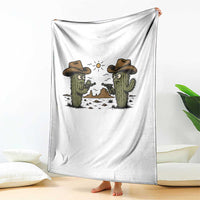Funny Lone Star Cactus Cowboy Gunfight Gift Throw Blanket - Wonder Print Shop