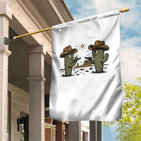 Funny Lone Star Cactus Cowboy Gunfight Gift Garden Flag - Wonder Print Shop