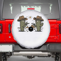 Funny Lone Star Cactus Cowboy Gunfight Gift Spare Tire Cover - Wonder Print Shop