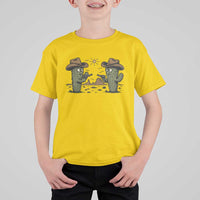 Funny Lone Star Cactus Cowboy Gunfight Gift T Shirt For Kid - Wonder Print Shop