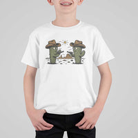 Funny Lone Star Cactus Cowboy Gunfight Gift T Shirt For Kid - Wonder Print Shop