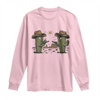 Funny Lone Star Cactus Cowboy Gunfight Gift Long Sleeve Shirt - Wonder Print Shop