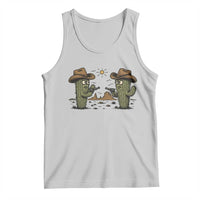 Funny Lone Star Cactus Cowboy Gunfight Gift Tank Top - Wonder Print Shop