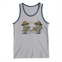 Funny Lone Star Cactus Cowboy Gunfight Gift Tank Top - Wonder Print Shop