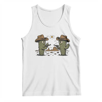 Funny Lone Star Cactus Cowboy Gunfight Gift Tank Top - Wonder Print Shop